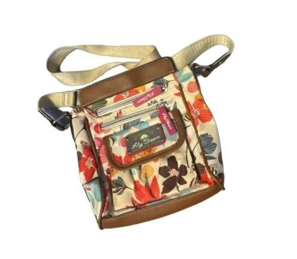 Lily Bloom Green Living Multicolor Floral Crossbody Purse